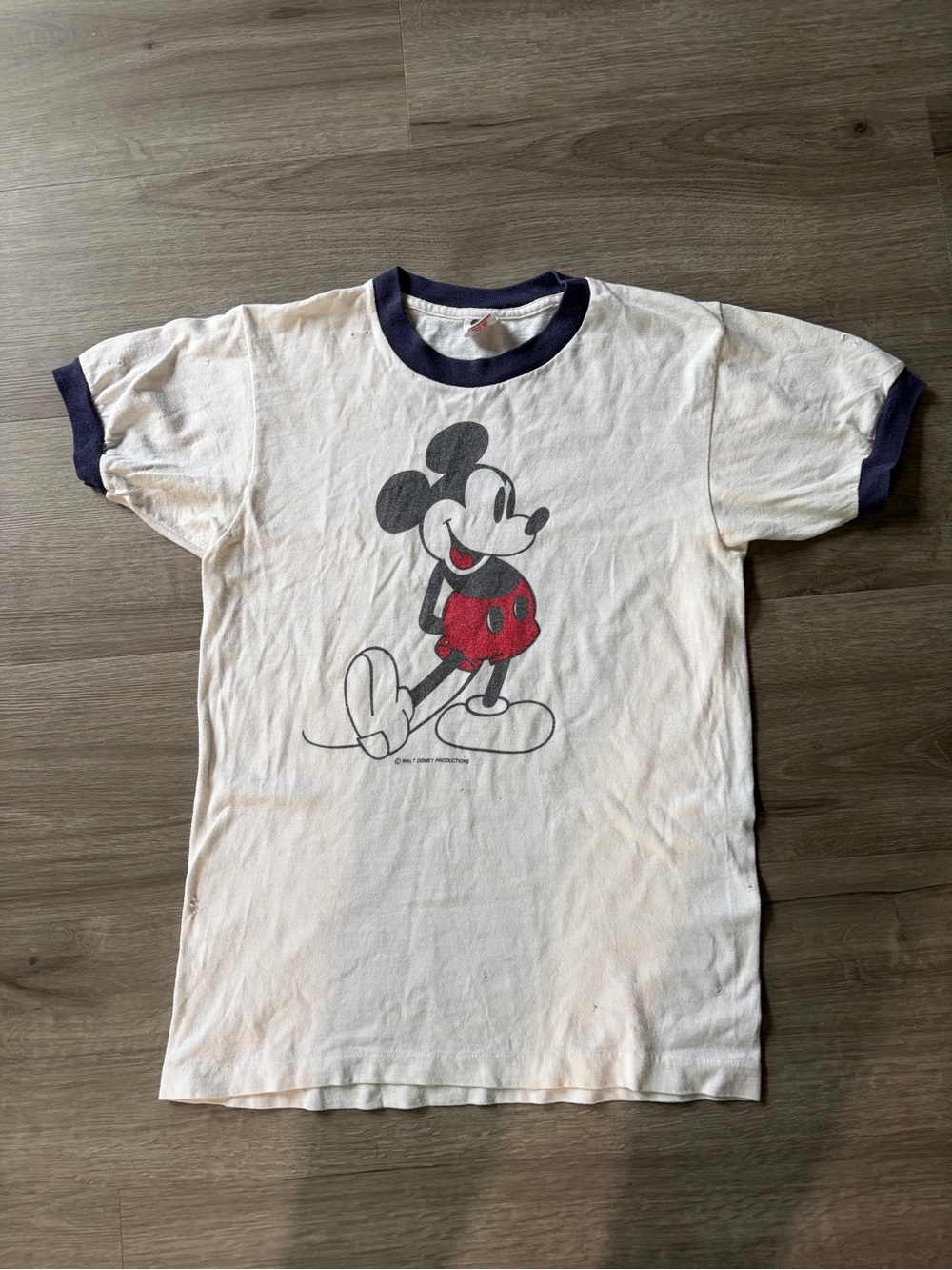 True Vintage 70s/80s Mickey Mouse T Shirt- Broken In/ Thrashed